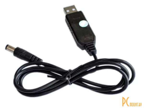 Преобразователь DC_DC вход 5В USB, выход 5В, кабель 1м, разъем питания 5.5x2.1мм
